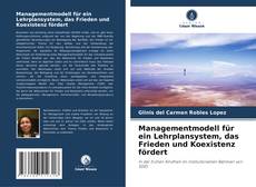 Copertina di Managementmodell für ein Lehrplansystem, das Frieden und Koexistenz fördert