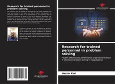 Couverture de Research for trained personnel in problem solving