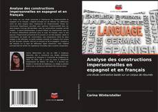 Couverture de Analyse des constructions impersonnelles en espagnol et en français