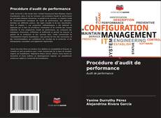 Capa do livro de Procédure d'audit de performance 