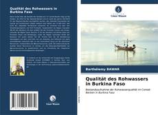 Portada del libro de Qualität des Rohwassers in Burkina Faso