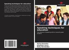 Couverture de Speaking techniques for education