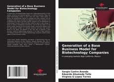 Buchcover von Generation of a Base Business Model for Biotechnology Companies
