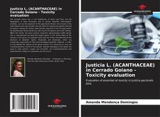 Capa do livro de Justicia L. (ACANTHACEAE) in Cerrado Goiano - Toxicity evaluation 