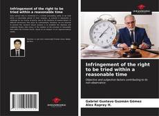 Portada del libro de Infringement of the right to be tried within a reasonable time
