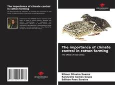Buchcover von The importance of climate control in cotton farming