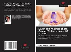 Portada del libro de Study and Analysis of the Gender Violence Laws. LO 1/2004
