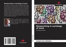 Researching in sociology of work kitap kapağı