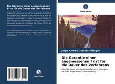 Capa do livro de Die Garantie einer angemessenen Frist für die Dauer des Verfahrens 