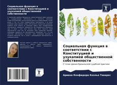 Bookcover of Социальная функция в соответствии с Конституцией и узукапией общественной собственности