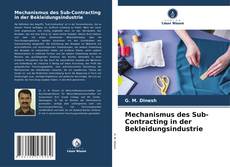 Buchcover von Mechanismus des Sub-Contracting in der Bekleidungsindustrie