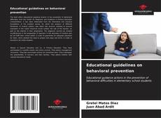 Couverture de Educational guidelines on behavioral prevention