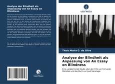 Buchcover von Analyse der Blindheit als Anpassung von An Essay on Blindness