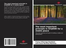 Buchcover von The most important principle in SIVJRNR for a stable peace