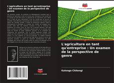 Bookcover of L'agriculture en tant qu'entreprise : Un examen de la perspective de genre
