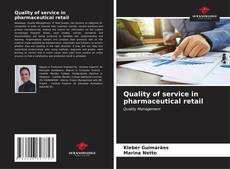 Capa do livro de Quality of service in pharmaceutical retail 