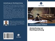 Anmerkung zur Rechtsprechung kitap kapağı