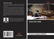 Bookcover of Case law note