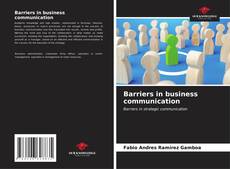 Buchcover von Barriers in business communication
