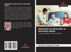 Couverture de Attention to diversity in learning styles