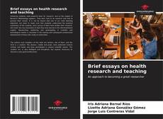 Обложка Brief essays on health research and teaching