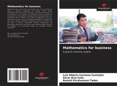 Couverture de Mathematics for business