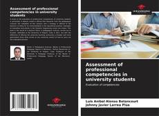 Capa do livro de Assessment of professional competencies in university students 