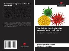 Portada del libro de Social technologies to contain the Zika virus: