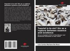 Portada del libro de Toexist is to sin? Sin as a rupture between essence and existence