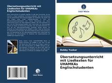Capa do livro de Übersetzungsunterricht mit Liedtexten für UHAMKAs Englischstudenten 