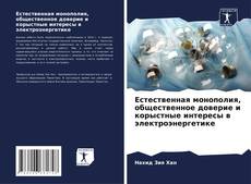 Capa do livro de Естественная монополия, общественное доверие и корыстные интересы в электроэнергетике 
