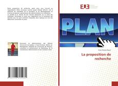 Buchcover von La proposition de recherche