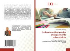 Copertina di Professionnalisation des enseignements universitaires