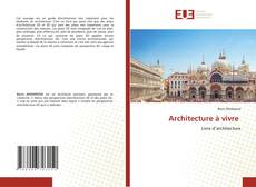 Architecture à vivre kitap kapağı