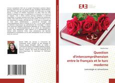 Portada del libro de Question d'intercompréhension entre le français et le turc moderne