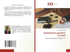 Обложка Introduction générale au droit