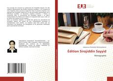Bookcover of Édition Sirojiddin Sayyid