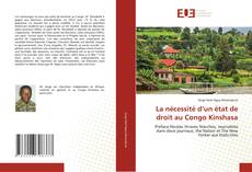 Buchcover von La nécessité d’un état de droit au Congo Kinshasa