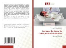 Capa do livro de Facteurs de risque de faible poids de naissance 