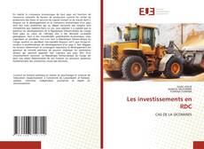 Capa do livro de Les investissements en RDC 