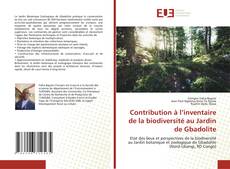 Portada del libro de Contribution à l’inventaire de la biodiversité au Jardin de Gbadolite