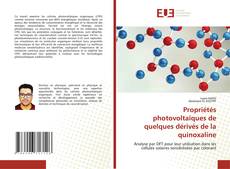 Portada del libro de Propriétés photovoltaïques de quelques dérivés de la quinoxaline