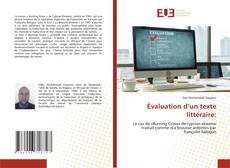 Copertina di Évaluation d’un texte littéraire: