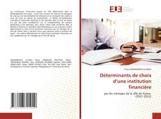 Bookcover of Déterminants de choix d’une institution financière