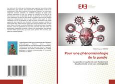 Bookcover of Pour une phénoménologie de la parole