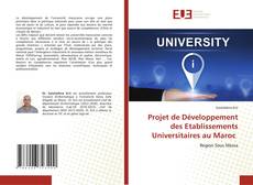 Bookcover of Projet de Développement des Etablissements Universitaires au Maroc