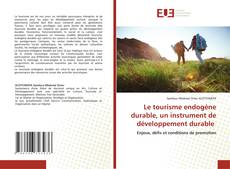 Bookcover of Le tourisme endogène durable, un instrument de développement durable