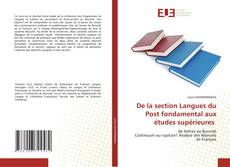 Bookcover of De la section Langues du Post fondamental aux études supérieures