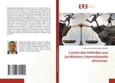 Copertina di L'accès des individus aux juridictions internationales africaines