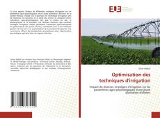 Copertina di Optimisation des techniques d'irrigation